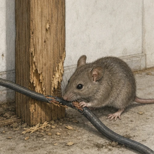 配線・柱のかじり被害｜ネズミによる主な被害