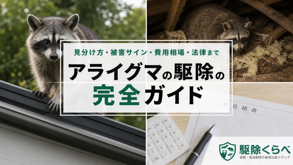 アライグマ駆除の完全ガイド｜見分け方・侵入口・被害・法律（特定外来生物）・費用相場まで