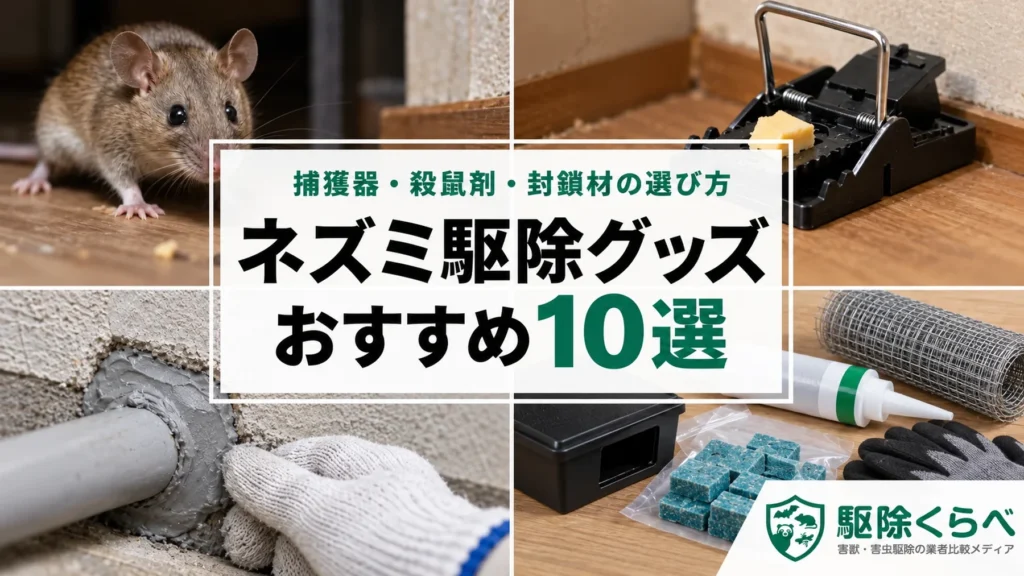 ネズミ駆除グッズおすすめ10選｜捕獲器・殺鼠剤・封鎖材の選び方